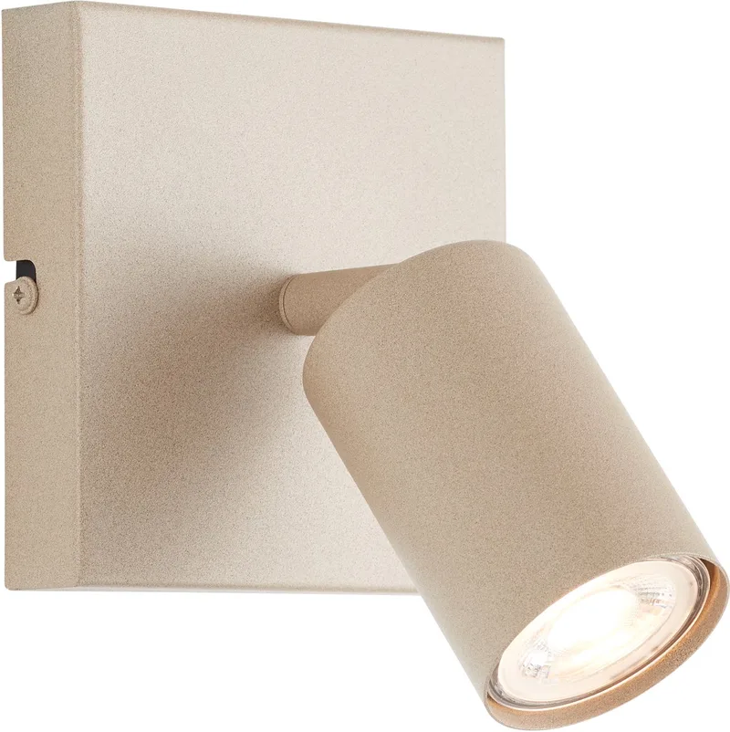 Jello - Wandlamp - LED GU10 1x5W - 350lm - 3000K - Dimbaar - Champagne de Brilliant en Beige – photo produit