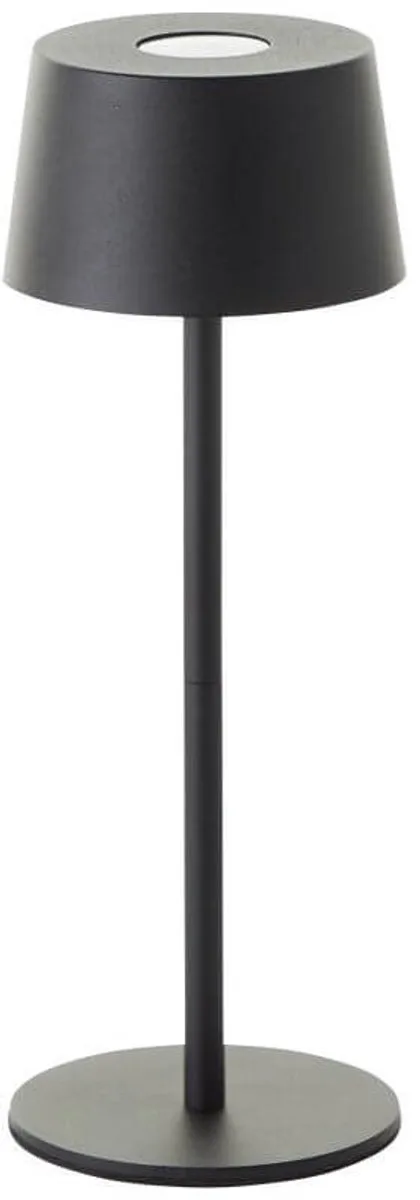 Jona - Buiten tafellamp - LED 2W - Ø 9 cm - 170 lm - 3000K - 3-steps dimbaar - USB Oplaadbaar - IP44 de Brilliant en Noir – photo produit