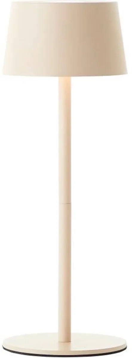 Jona - Buiten tafellamp - LED 2W - Ø 9 cm - 170 lm - 3000K - 3-steps dimbaar - USB Oplaadbaar - IP44 by Brilliant in Beige – product photo