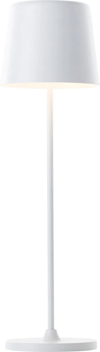 Kaami lampe de table rechargeable, extérieur, LED 2W 3000K, 3 Stepdim, IP44 de Brilliant en Blanc – photo produit