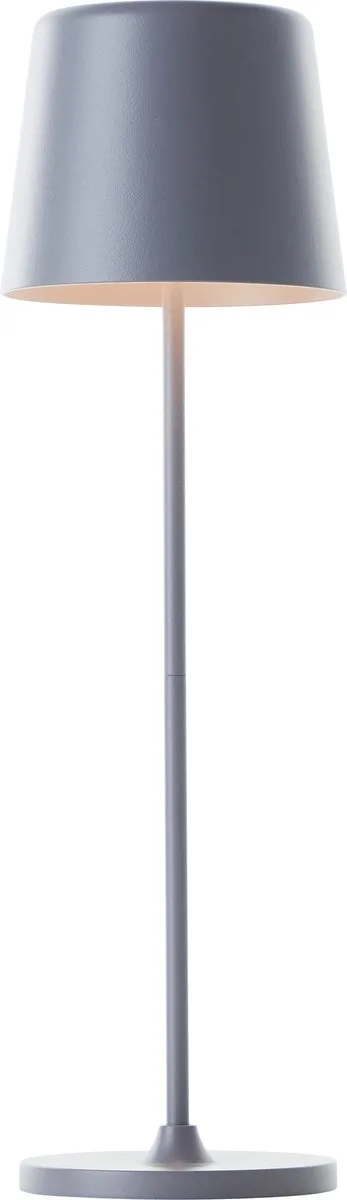 Kaami oplaadbare Tafellamp - Buiten - LED 2W 3000K - 3 Stepdim - IP44 fra Brilliant i Grå – produktbillede