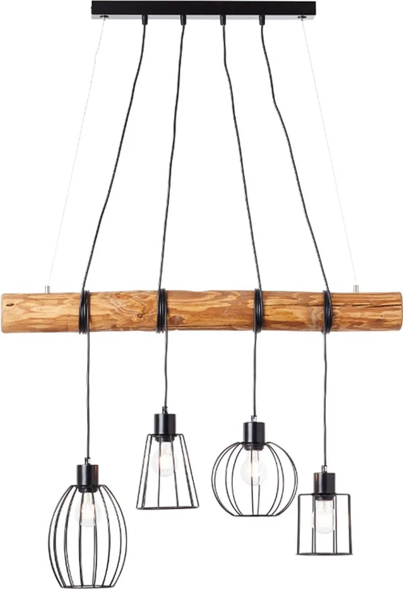 Keyla - Hanglamp - Hout;Zwart fra Brilliant i Hout – produktbillede