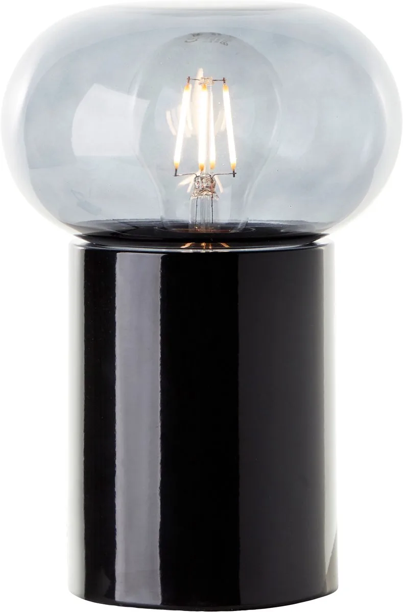 Knut tafellamp 22 cm mat/rookglas E27 25W IP20 binnen de Brilliant en Noir – photo produit