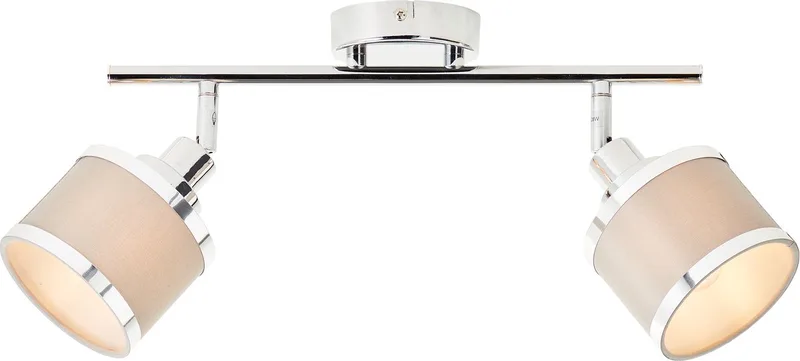 lamp Alexia spot buis 2-lamps metaalgrijs 2x D45, E14, 28 W von Brilliant in Chrom, Grau – Produktfoto