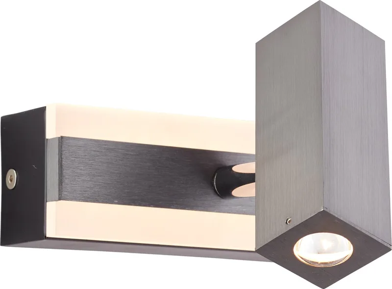 lamp Howle LED wandspot metaal/glas zwart 8 W LED geïntegreerd fra Brilliant i Aluminium, Sort – produktbillede