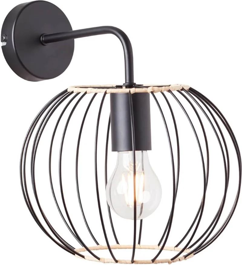 lamp, Silemia wandlamp mat, 1x A60, E27, 52W, geschikt voor LED lampen de Brilliant en Noir – photo produit