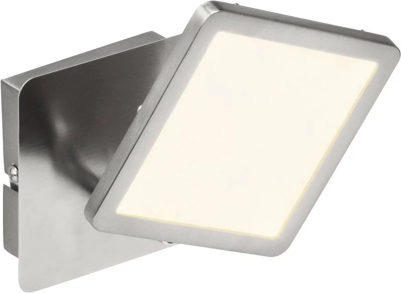 lamp Uranus LED wandspot ijzer / wit | 1x 5W LED geïntegreerd (SMD), (500lm, 3000K) | Schaal A ++ tot E | Draaibare kop de Brilliant en Argent – photo produit