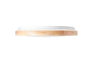 LED Deckenleuchte Alson, CCT - über Fernbedienung, Dimmfunktion, Nachtlichtfunktion, Timerfunktion, LED fest integriert, warmweiß - kaltweiß, 3300 lm, Ø 50 cm, Metall/Holz/Kunststoff, holz hell/weiß de Brilliant en Blanc – photo produit 3 sur 5