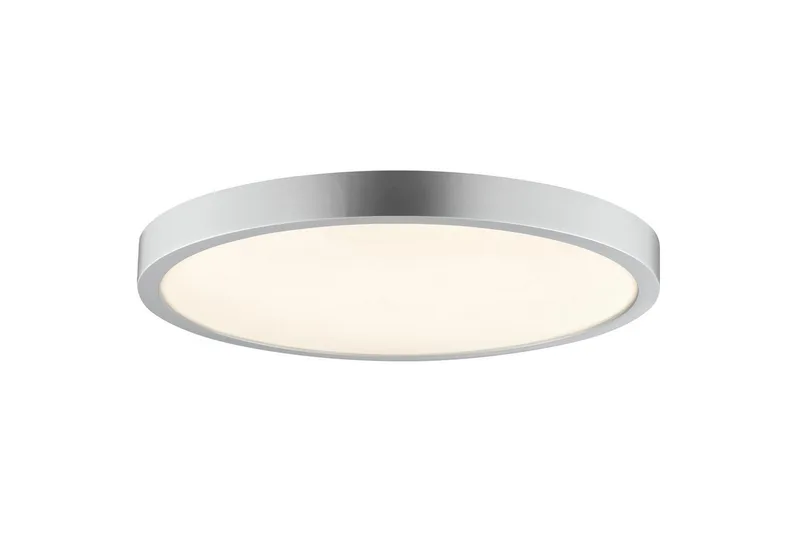 LED Deckenleuchte Jade, LED fest integriert, Neutralweiß, Kaltweiß, Warmweiß, 38 cm, 2700/4000/6500K, Lichtfarbe bei Montage einstellbar van Brilliant in Zilver – productfoto