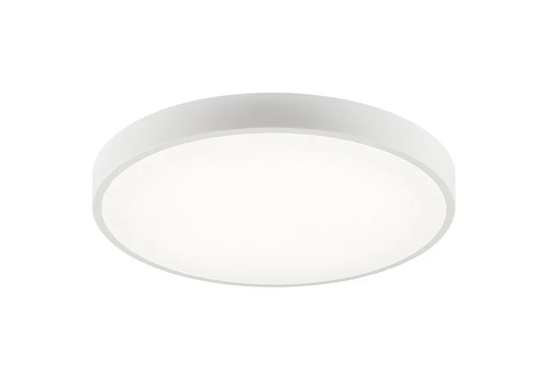 LED Deckenleuchte Slimline, CCT - über Fernbedienung, Dimmfunktion, Nachtlichtfunktion, Timerfunktion, LED fest integriert, warmweiß - kaltweiß, Ø 49cm, 3500lm, 3000-6500K, dimmbar, sehr energieeffizient de Brilliant en Blanc – photo produit