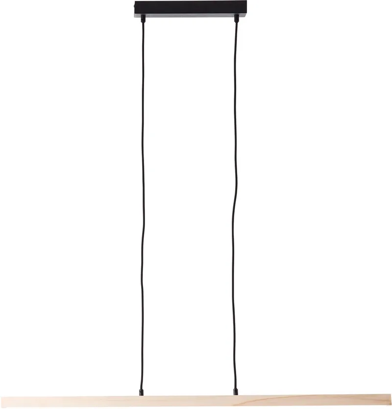 LED-hanglamp Arion G99072/76 voor woonkamer, slaapkamer, hout/kunststof/metaal, plafondmontage binnenshuis, bruin - LED permanent geïntegreerd van Brilliant in Hout Zwart – productfoto