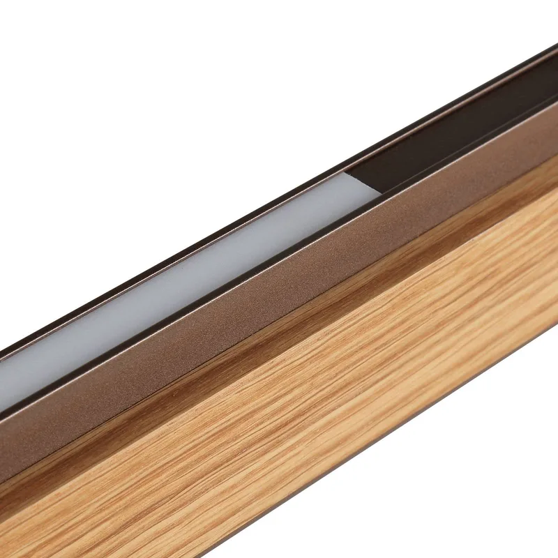 LED hanglamp Arviso, eiken, lengte 127 cm, dimbaar. från Brilliant i Eikenhout, Brun – produktbild