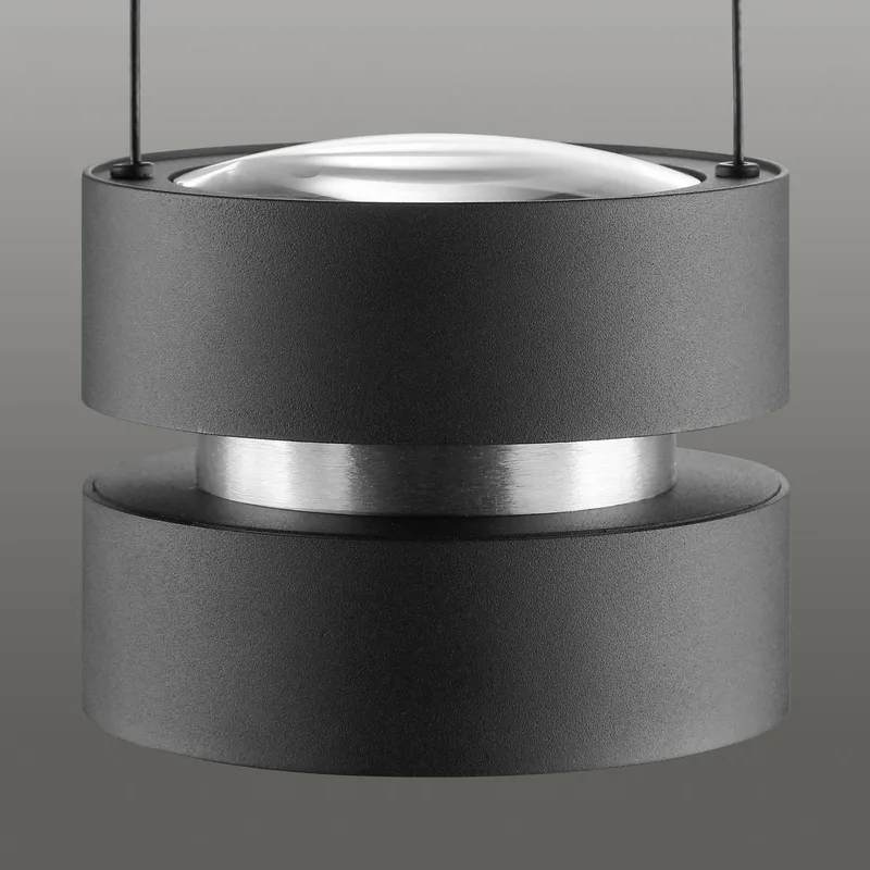 LED hanglamp Glow-Sphere, Ø 18 cm, zwart, metaal de Brilliant en Noir, Aluminium – photo produit