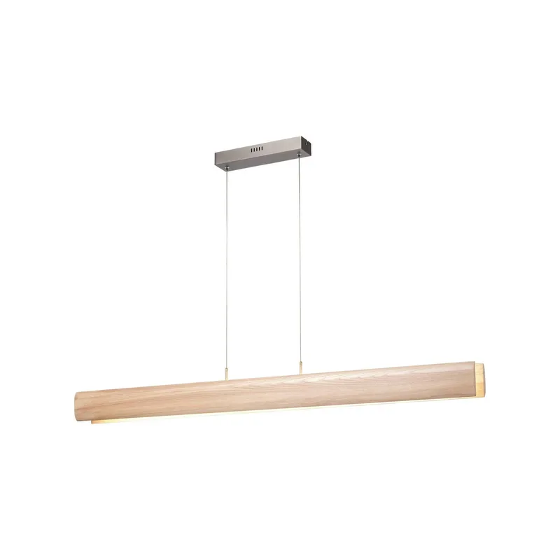 LED hanglamp Monterra, lengte 100 cm, hout fra Brilliant i Lichtbruin – produktbillede