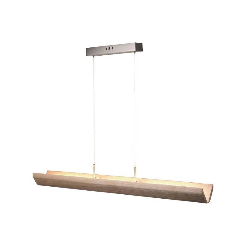 LED hanglamp Monterra, lengte 132 cm, hout de Brilliant en Marron – photo produit