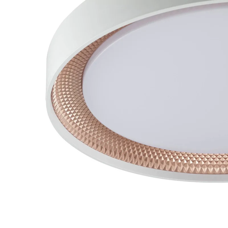 LED plafondlamp Waldo, wit/roségoud, Ø 38,5 cm, CCT, dimbaar. fra Brilliant i Hvid, Roségoud – produktbillede