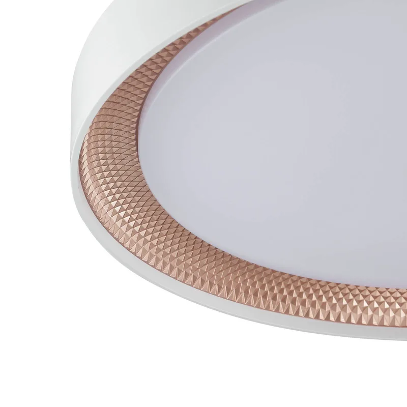 LED plafondlamp Waldo, wit/roségoud, Ø 48,5 cm, CCT, dimbaar. fra Brilliant i Hvid, Roségoud – produktbillede