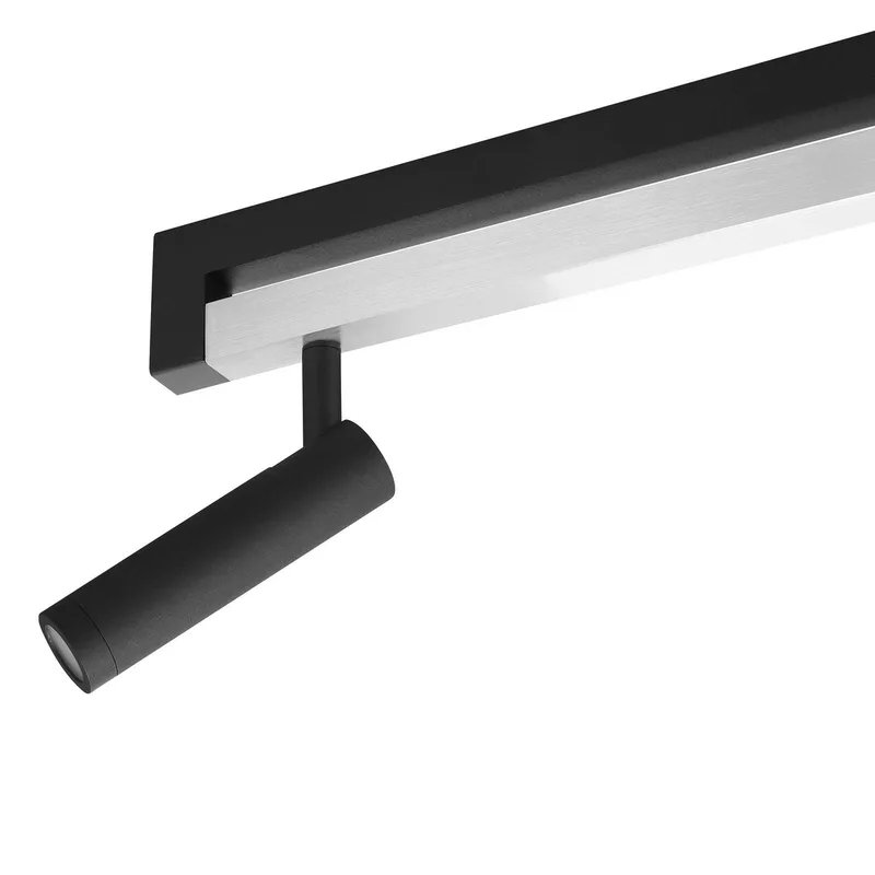 LED plafondspot Pulse, zwart, 100 cm, metaal fra Brilliant i Sort, Krom – produktbillede