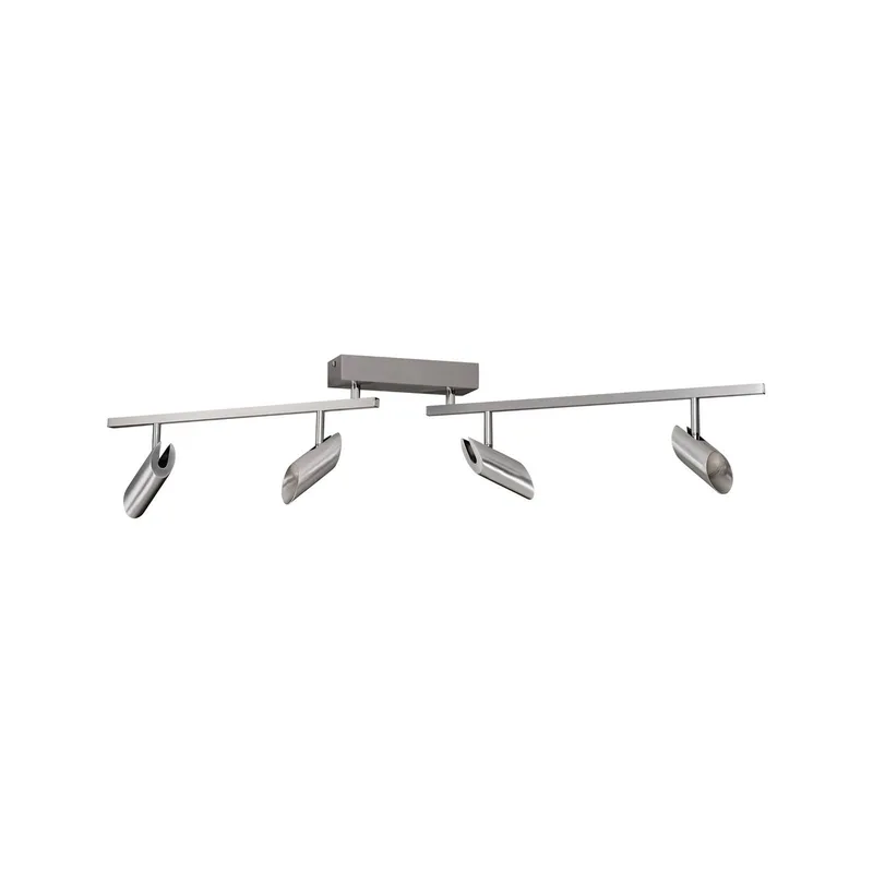 LED plafondspot Risell, lengte 104 cm, aluminiumkleurig de Brilliant en Aluminium – photo produit