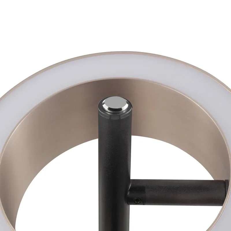LED tafellamp Axion, zwart/bruin, hoogte 45 cm, CCT från Brilliant i Svart, Brun – produktbild