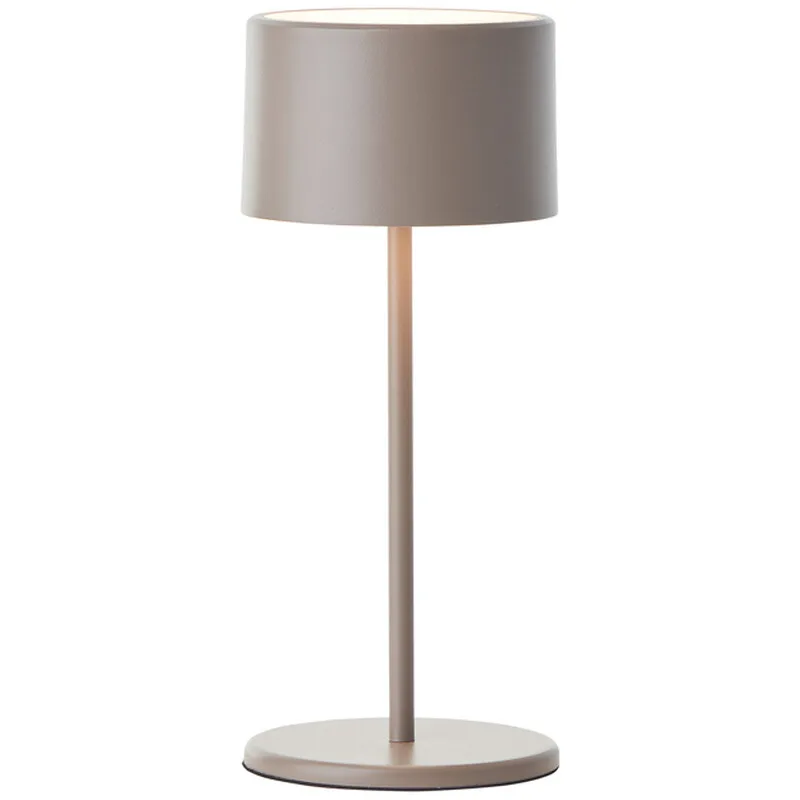 Led Tafellamp, Oplaadbare Batterij, 210 Lm, Touchdimmer, 3000K, 21 Cm, Metaal, Taupe de Brilliant – photo produit