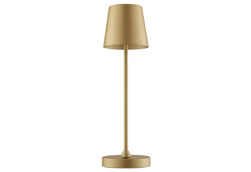 LED Tischleuchte Elora, Dimmfunktion, USB-Ladefunktion, LED fest integriert, Warmweiß, LED Akku Leuchte, 220 lm, 2700 K, Wireless Charging, dimmbar från Brilliant i Guld – produktbild 5 av 5