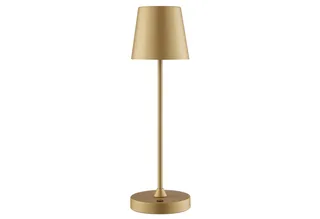 LED Tischleuchte Elora, Dimmfunktion, USB-Ladefunktion, LED fest integriert, Warmweiß, LED Akku Leuchte, 220 lm, 2700 K, Wireless Charging, dimmbar från Brilliant i Guld – produktbild 4 av 5