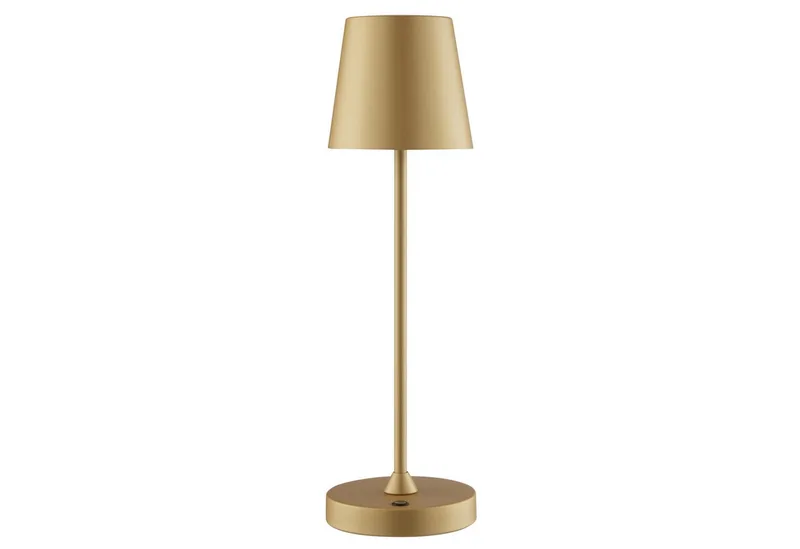 LED Tischleuchte Elora, Dimmfunktion, USB-Ladefunktion, LED fest integriert, Warmweiß, LED Akku Leuchte, 220 lm, 2700 K, Wireless Charging, dimmbar från Brilliant i Guld – produktbild 4 av 5