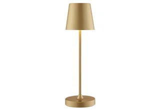 LED Tischleuchte Elora, Dimmfunktion, USB-Ladefunktion, LED fest integriert, Warmweiß, LED Akku Leuchte, 220 lm, 2700 K, Wireless Charging, dimmbar från Brilliant i Guld – produktbild 3 av 5