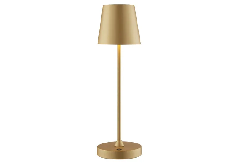 LED Tischleuchte Elora, Dimmfunktion, USB-Ladefunktion, LED fest integriert, Warmweiß, LED Akku Leuchte, 220 lm, 2700 K, Wireless Charging, dimmbar från Brilliant i Guld – produktbild 3 av 5