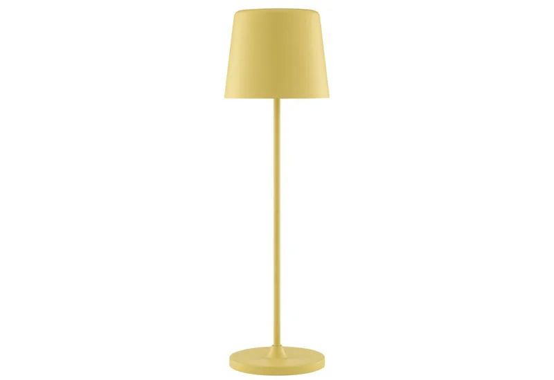 LED Tischleuchte Kaami - mobile LED Außen Tischlampe, Dimmfunktion, mehrere Helligkeitsstufen, LED fest integriert, Warmweiß, mobile LED Außen Tischlampe, 37 cm, 310 lm, Touchdimmer, USB von Brilliant in Gelb – Produktfoto