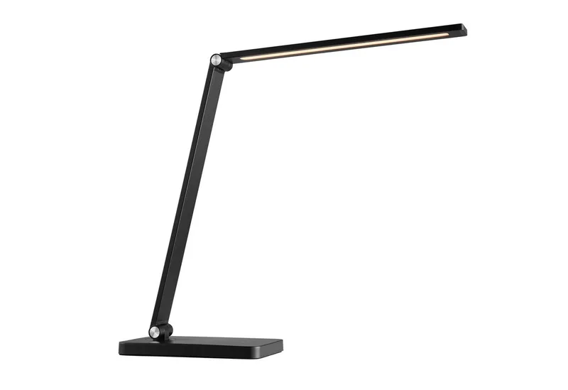 LED Tischleuchte Lomina, Dimmfunktion, Farbsteuerung, USB-Anschluss mit Ladefunktion, LED fest integriert, warmweiß - kaltweiß, 550 Lumen, 3000-6500K, dimmbar, USB, 38x11 cm de Brilliant en Noir – photo produit