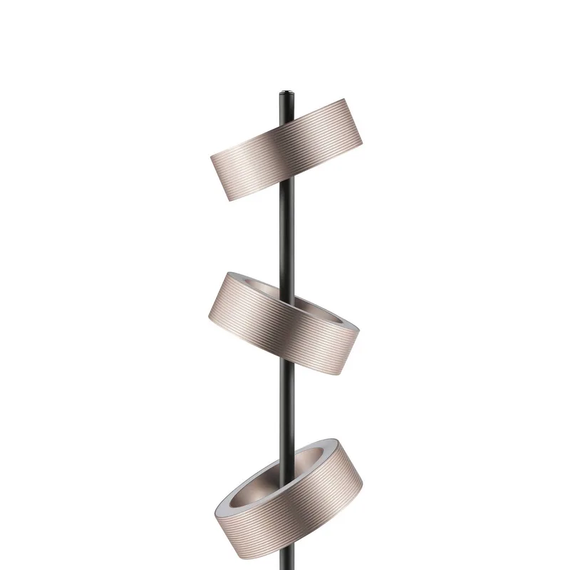LED vloerlamp Axion, zwart/bruin, hoogte 150 cm, CCT, dimbaar. från Brilliant i Svart, Brun – produktbild