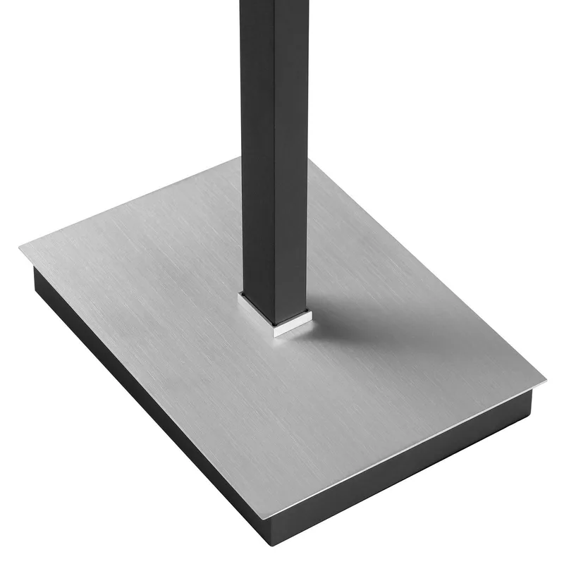 LED vloerlamp Pulse, hoogte 150 cm, metaal, leeslampje från Brilliant i Svart – produktbild