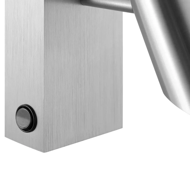 LED wandspot Risell, breedte 9 cm, aluminiumkleurig metaal de Brilliant en Aluminium – photo produit