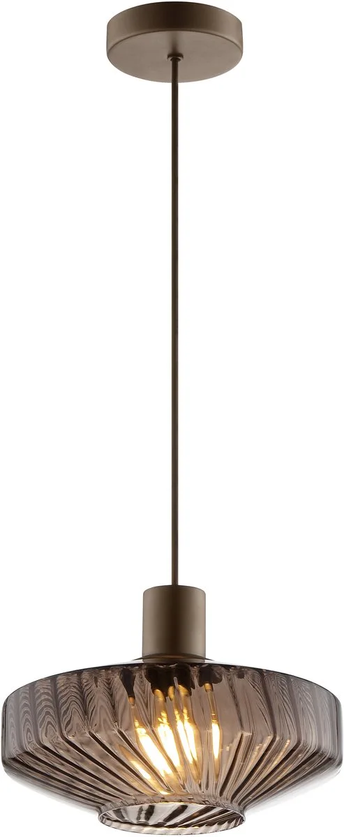 Lyn - Hanglamp - 1-lichts - E27 van Brilliant in Koffie – productfoto