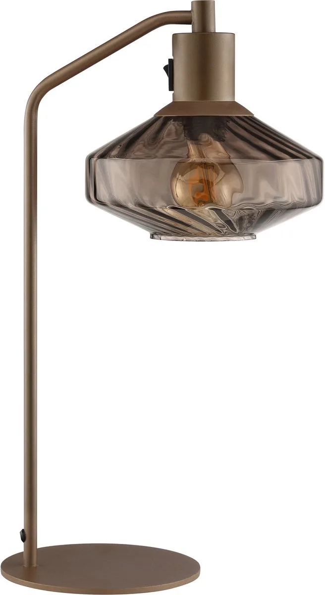 Lyn - Tafellamp - 1-lichts - E27 van Brilliant in Koffie – productfoto