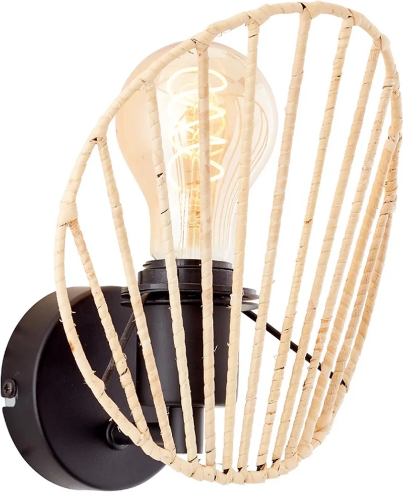 Malty - Wandlamp - Beige;Zwart von Brilliant in Beige – Produktfoto