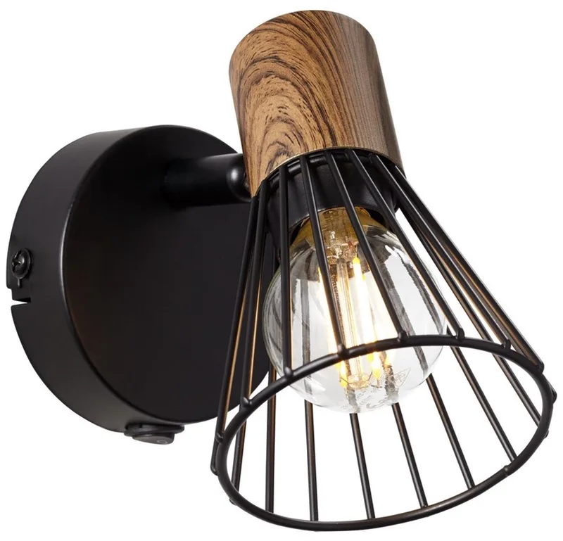 MANAMA - Wandlamp - Zwart;Bruin de Brilliant en Noir – photo produit