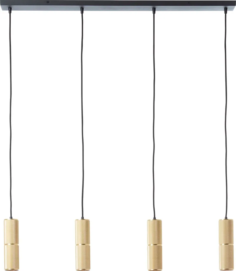 Marty - Hanglamp - 4-lichts - LED 4xGU10 - Goud de Brilliant en Goud Zwart – photo produit