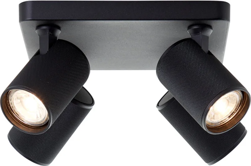 Marty - Plafondspot - GU10 4x5W - 3000K van Brilliant in Zwart – productfoto