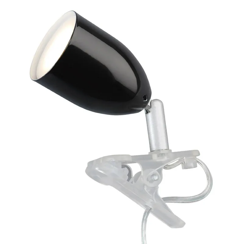 Leo G24801A06 Spot à pince LED GU10 3 W noir de Brilliant en Blanc – photo produit