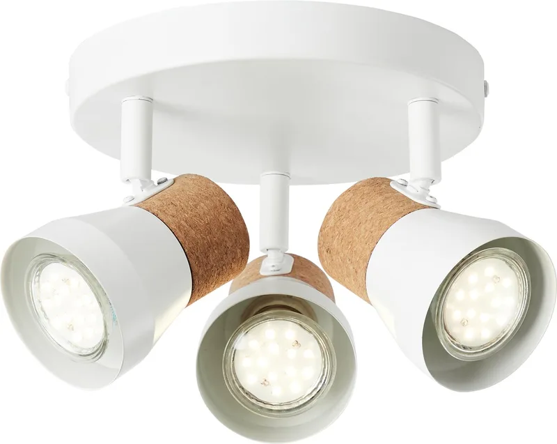 Moka - Plafondlamp - 3xGU10 - Mat de Brilliant en Blanc – photo produit