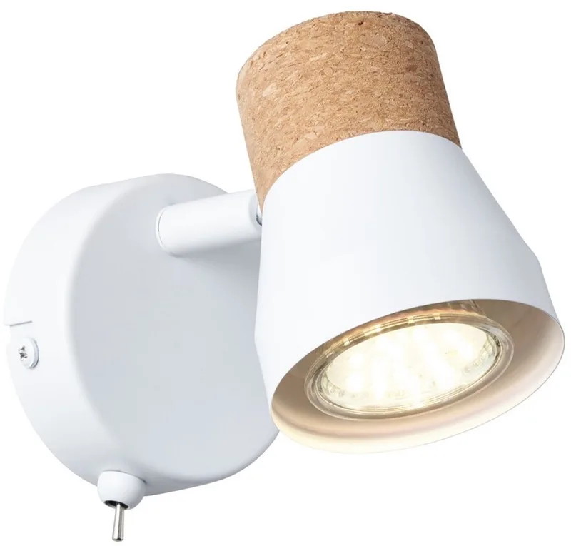 Moka - Wandlamp - Mat wit från Brilliant i Brun – produktbild