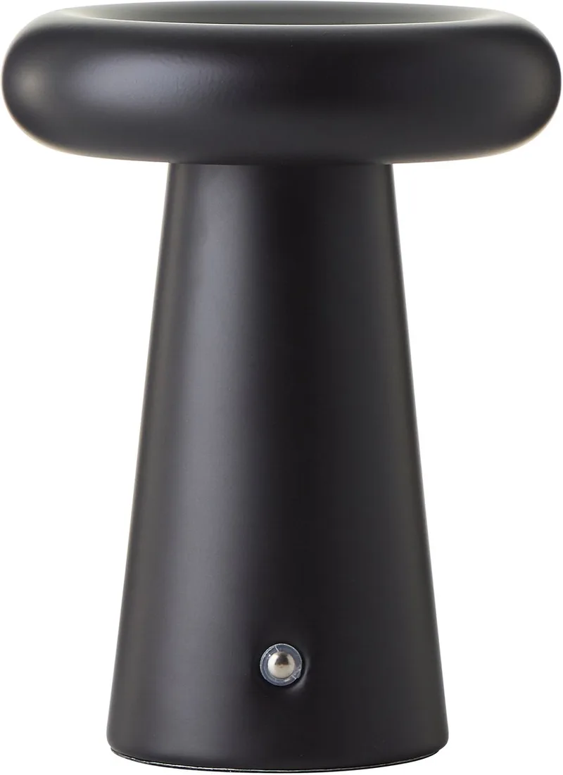 Muffin - Buiten tafellamp - LED 6W - Ø 14 cm - 400 lm - 3000K - 3-steps dimbaar - USB oplaadbaar - IP44 van Brilliant in Zwart – productfoto