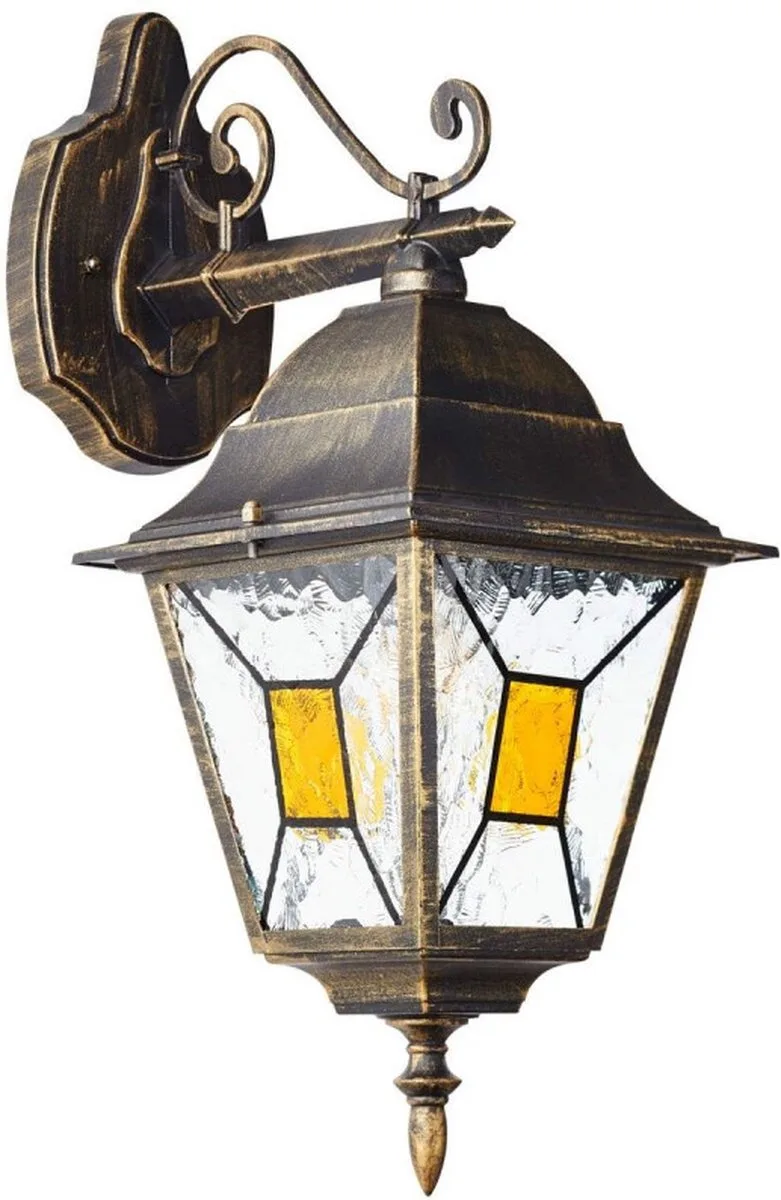 Muurlamp Brilliant Janel Buitenkant E27 Zwart 60 W de Brilliant en Or – photo produit
