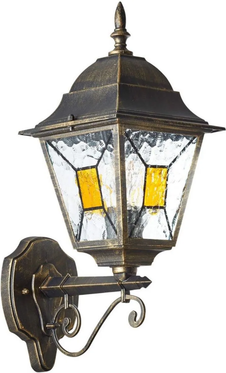 Muurlamp Brilliant Janel E27 Zwart 60 W fra Brilliant i Goud Zwart Koper brons – produktbillede