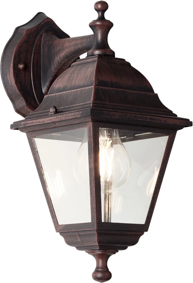 Nissie 90992A55 Applique extérieure LED E27 marron rouille de Brilliant en Bruin gevlamd – photo produit