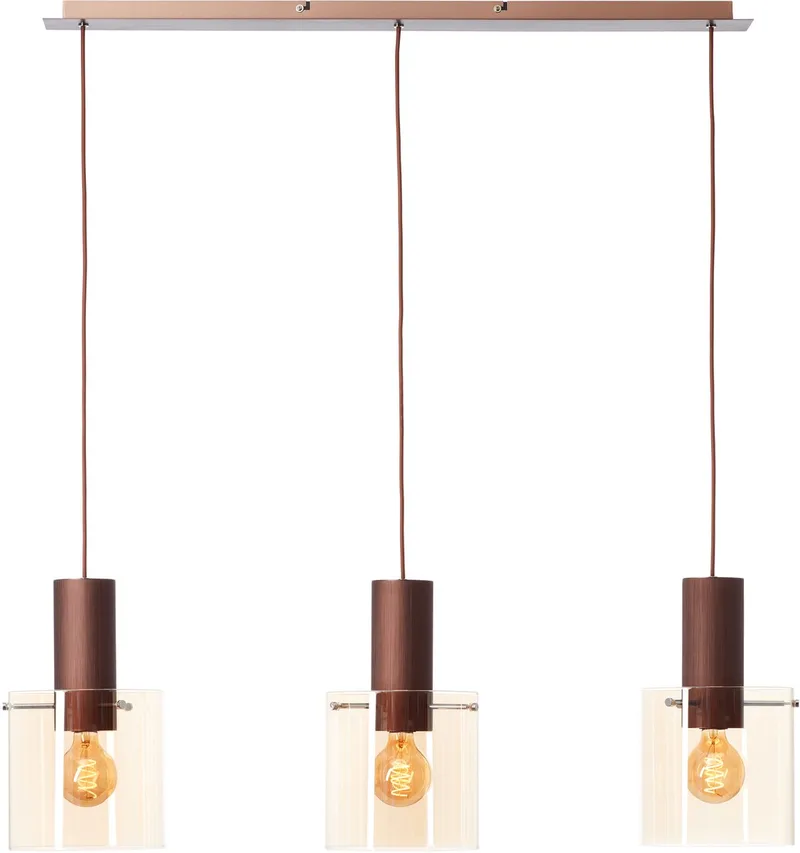 Petje hanglamp koffie/amber E27 60W IP20 indoor fra Brilliant i Amber – produktbillede