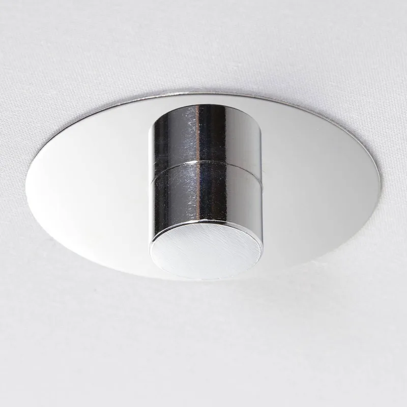 Plafondlamp Andria textiel, 60 cm, wit de Brilliant en Chrome, Blanc – photo produit